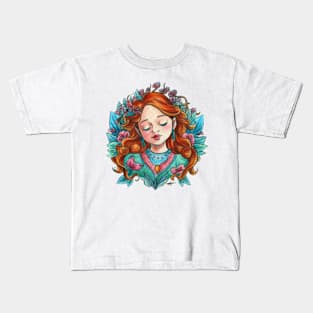 Cute Fairy Daughter Art Deco Sweet Watercolour Kids T-Shirt